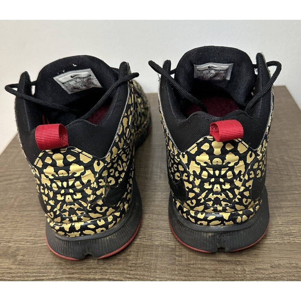Nike Free Trainer 7.0 Unleashed Speed Gold Cheetah Print Men's 10- 599087-006 - Picture 4 of 8